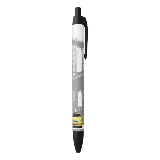 Yellow Taxi Nyc Brooklyn Bridge New York City Pen (Bottom (Vertical))