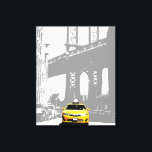 Yellow Taxi Nyc New York City Brooklyn Bridge Canvas Print<br><div class="desc">Yellow Taxi Nyc New York City Brooklyn Bridge Pop Art Canvas Art Print.</div>