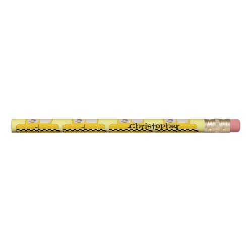 Yellow Taxi Personalised Pencil
