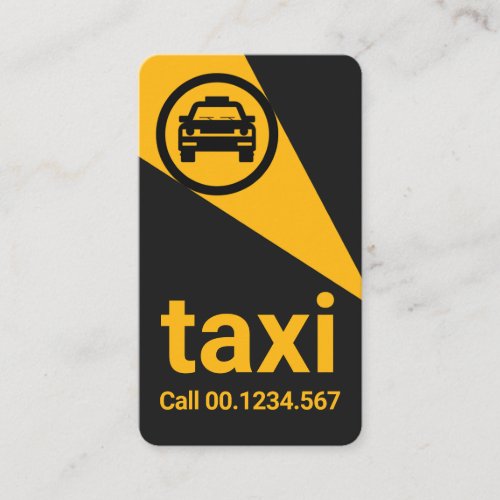 Yellow Taxi Spotlight Driver Business Card