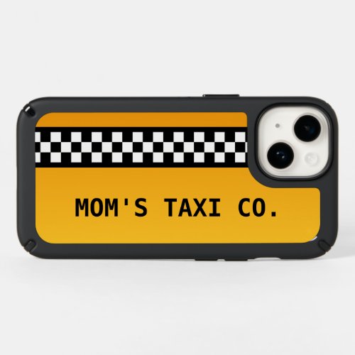 Yellow Taxi Stripe Moms Taxi Co Speck iPhone 14 Case