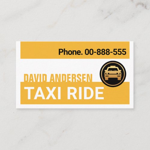 Yellow Taxi Stripes Driver Business Card