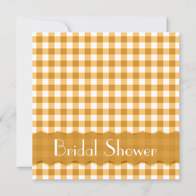 Yellow Tea Party Bridal Shower Invitation (Front)