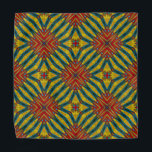 Yellow Teal & Red Abstract Print Ethnic Geometric Bandana<br><div class="desc">This colorful,  trendy tribal inspired geometric print will add a stylish and authentic touch to your outfit.</div>