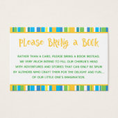 Yellow & Teal Stripes Book Request Insert Cards (Front)