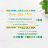Yellow & Teal Stripes Book Request Insert Cards (Desk)