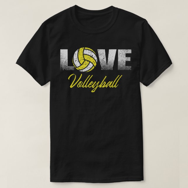 Yellow Team Color for Volleyball Player  T-Shirt (Design Front)