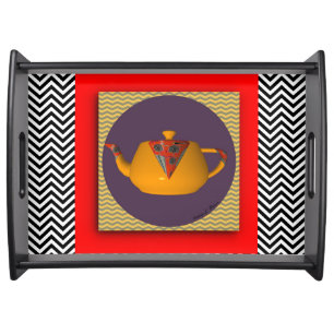 Yellow Teapot Serving Tray