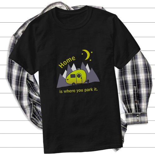 Yellow Teardrop Camper Trailer T_Shirt