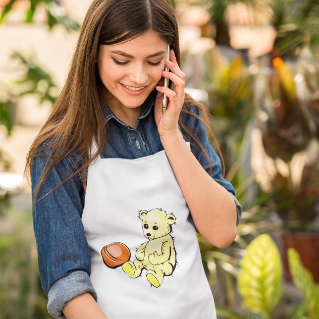 Yellow Teddy Bear Adult Apron (Creator Uploaded)