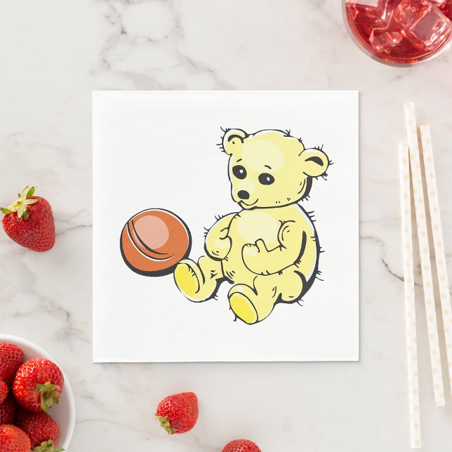 Yellow Teddy Bear Napkins (Creator Uploaded)