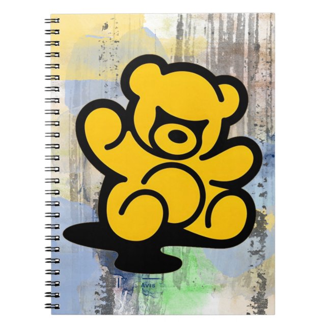 Yellow Teddy Trouble Notebook (Front)