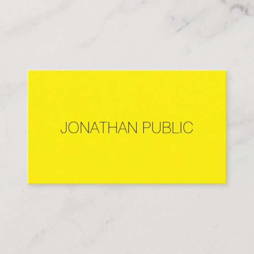 Yellow Template Professional Modern Elegant Trendy Business Card
