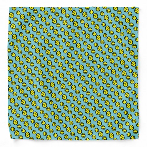 Yellow tennis ball bandana headband for players