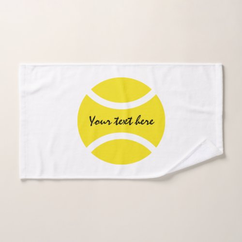 Yellow tennis ball bath towel gift set for players