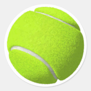 Yellow Tennis Ball Classic Round Sticker
