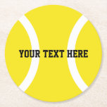 Yellow Tennis Ball Coasters With Custom Text at Zazzle
