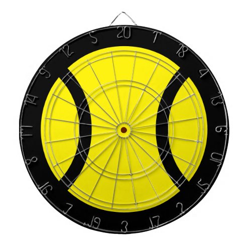 Yellow tennis ball custom dartboard