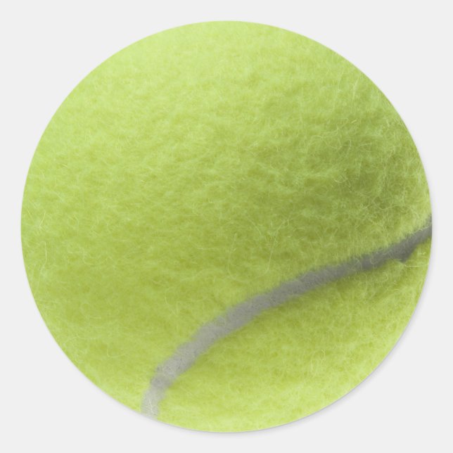 Yellow Tennis Ball Customized Template Classic Round Sticker (Front)