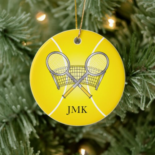 Yellow Tennis Ball | DIY Name Ceramic Ornament