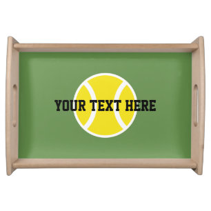 Yellow tennis ball logo custom Birthday party Serving Tray