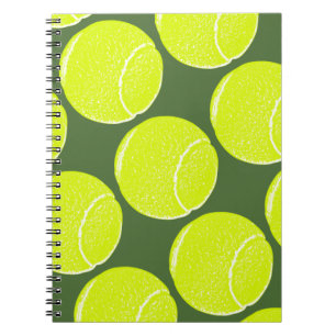 yellow tennis ball notebook