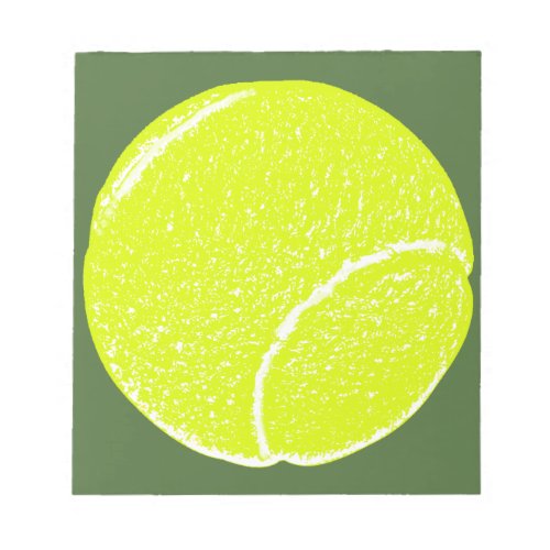 yellow tennis ball notepad