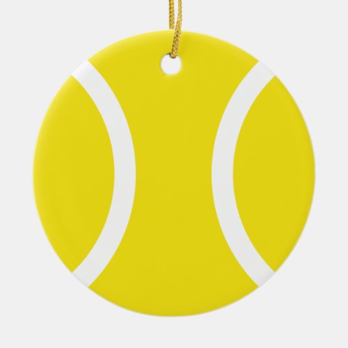 Yellow Tennis Ball Ornament for Christmas or deco