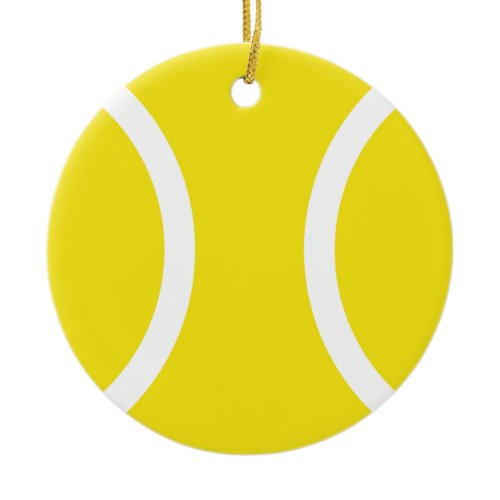 Yellow Tennis Ball Ornament for Christmas or deco