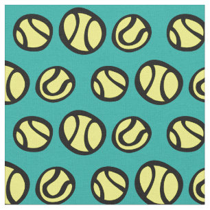 Yellow tennis ball pattern diy textile fabric