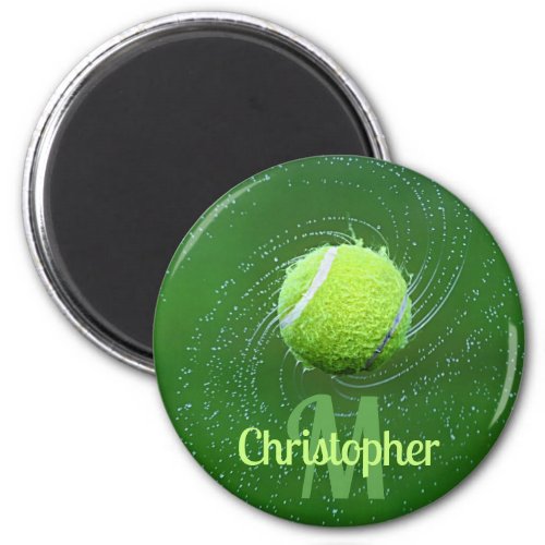 Yellow Tennis Ball Personalized Magnet