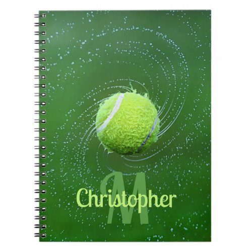 Yellow Tennis Ball Personalized Notebook