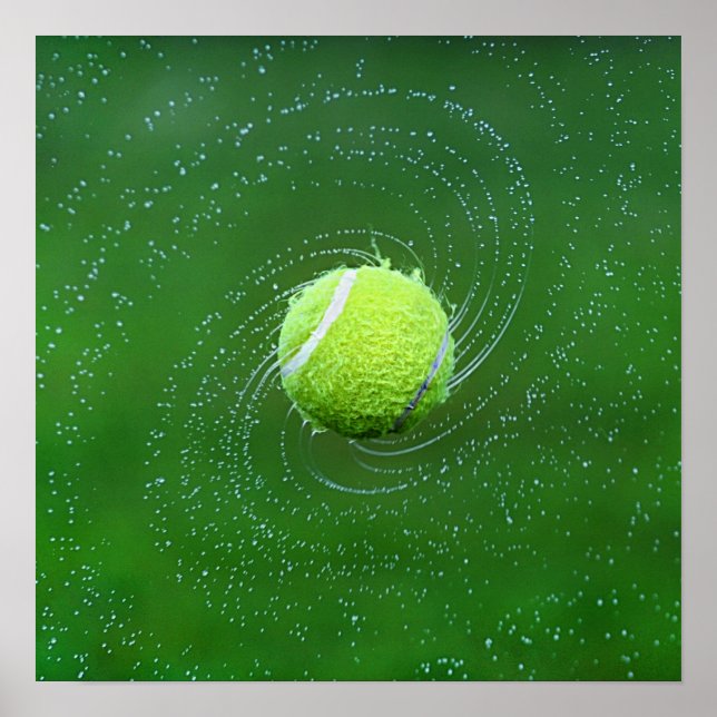 Yellow Tennis Ball Personalized Poster (Front)