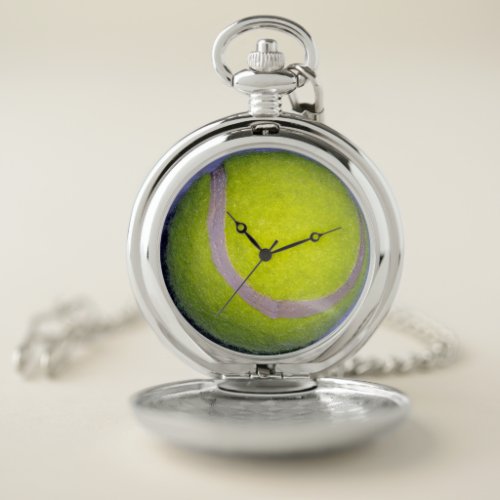 Yellow Tennis Ball  Pocket Watch