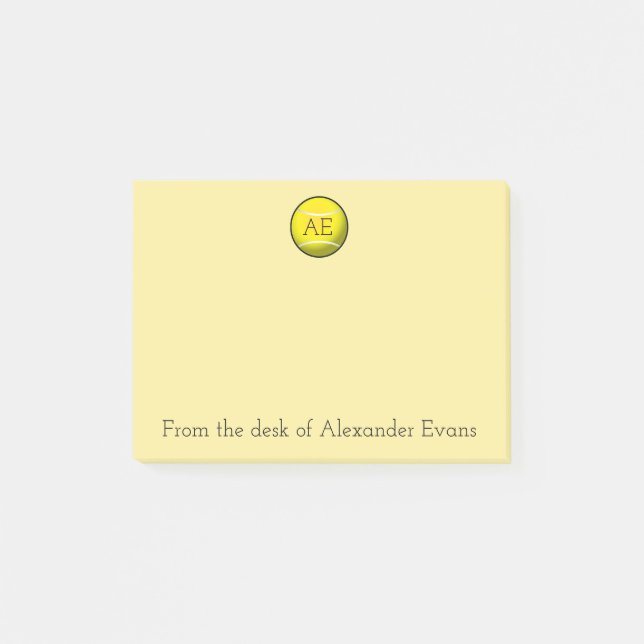 Yellow Tennis Ball Post-it Notes (Front)