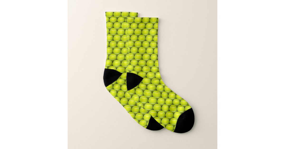 Yellow Tennis Balls Design Socks Zazzle
