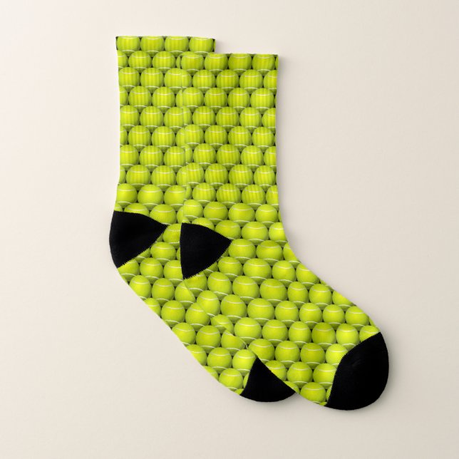 Yellow Tennis Balls Design Socks (Pair)
