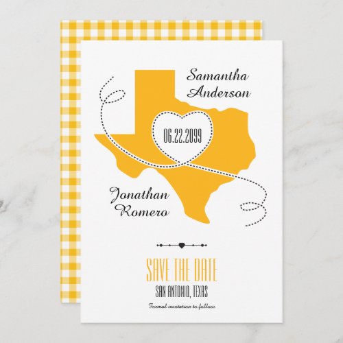 Yellow Texas Curling Ribbon Save The Date