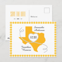Yellow Texas Curling Ribbon Save the Date