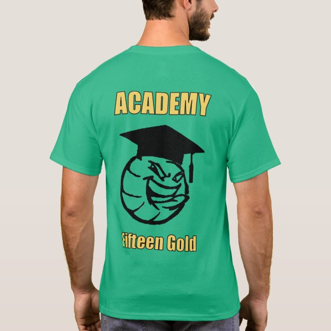 yellow text and ball on back T-Shirt (Back)