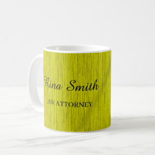 Yellow textured coffee mug