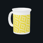 Yellow Three-Tone Diamond Pattern Beverage Pitcher<br><div class="desc">Liven up your teatime with this Yellow Three-Tone Diamond Pattern Beverage Pitcher. It features a geometric diamond pattern in three shades of yellow. Give your table an extra pop of color.</div>