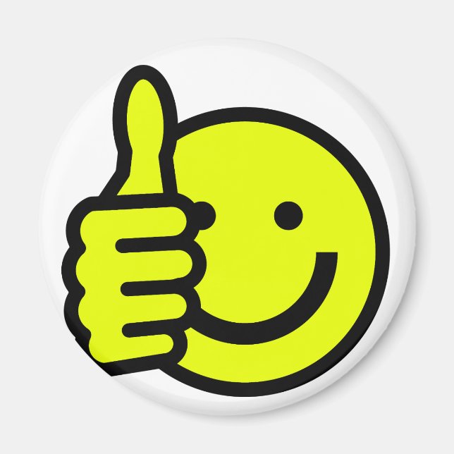 Yellow Thumbs Up Magnet (Front)