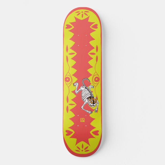 Yellow Tiger Skateboard Deck (Front)
