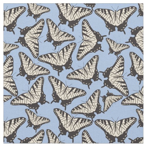 Yellow Tiger Swallowtail Butterflies Pattern Fabric