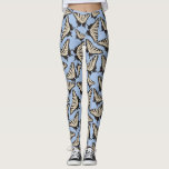 Yellow Tiger Swallowtail Butterflies Pattern Leggings<br><div class="desc">Step out in style with these leggings featuring a pretty all-over pattern of yellow tiger swallowtail butterflies against a light blue or sky blue background. These butterfly illustrations are in a simple, realistic style that's perfect for butterfly fans. The pale yellow and black colors of the butterflies stands out nicely...</div>
