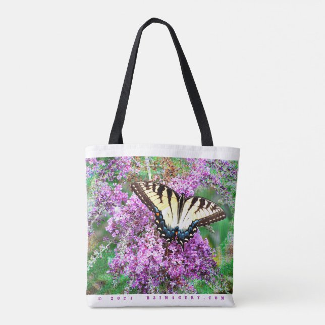 Yellow Tiger Swallowtail Butterfly Tote Bag (Back)
