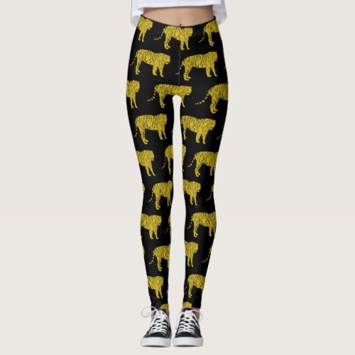 Yellow Tigers Leggings