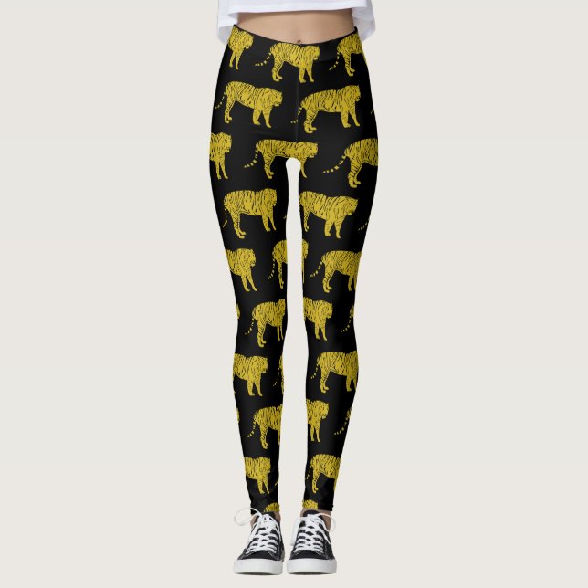 Yellow Tigers Leggings (Front)