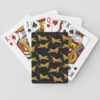 Yellow Tigers  Playing Cards